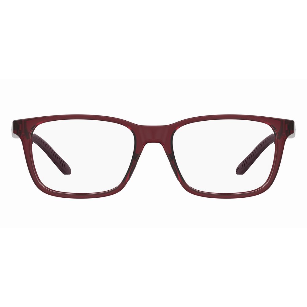 Under Armour Transparent Resin Frames, UA5055YKZF417, women's eyeglasses, red front view, resin material, 54/17/140 mm