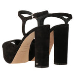 Sergio Rossi Black Velvet Sandal SE-15438-EU41/US11