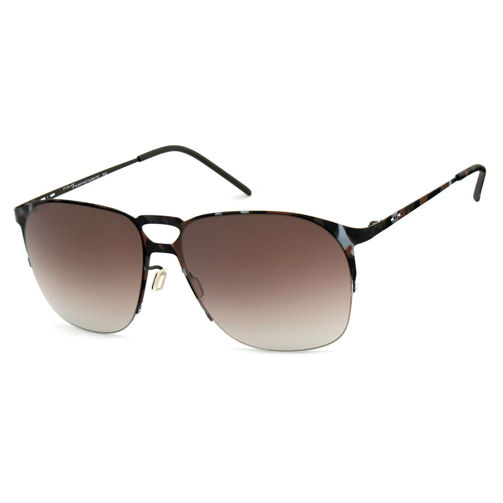 Italia Independent Brown Metal Sunglasses with gradient lenses, metal frame, and measurements of 57/15/140 mm for women.
