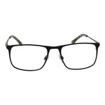 Alt Tag: Land Rover Black Men Glasses Frame, full-rim stainless steel, rectangle style, size 55-19-145, demo lenses, includes branded case.