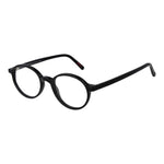 Andy Wolf Black Unisex Glasses Frame with full-rim acetate frame, oval style, and demo lenses for a timeless look.