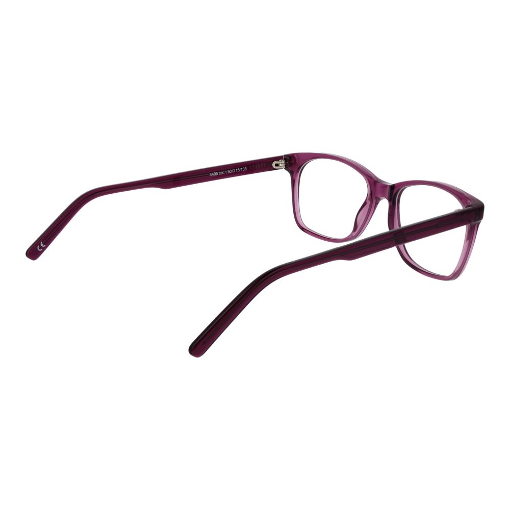 Andy Wolf Purple Unisex Glasses Frame in full-rim purple acetate with demo lenses, size 50-15-135, includes branded case.