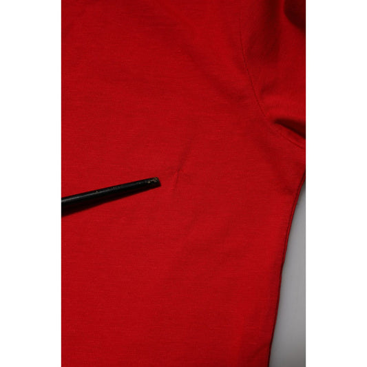 Dolce & Gabbana Red Cotton Short Sleeves Crew Neck Top T-shirt TSH90721-42