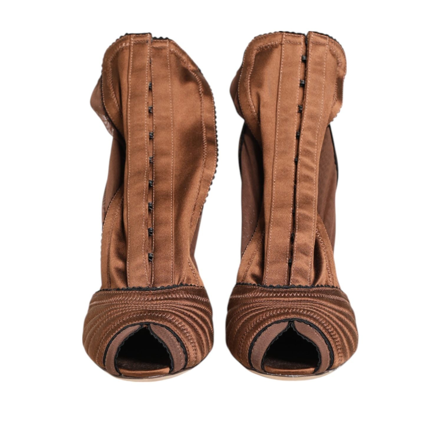 Dolce & Gabbana Brown Bette High Heeled Ankle Boots Shoes