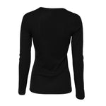 Dolce & Gabbana Black Cotton Knit Round Neck Long Sleeves T-shirt TSH90733-2