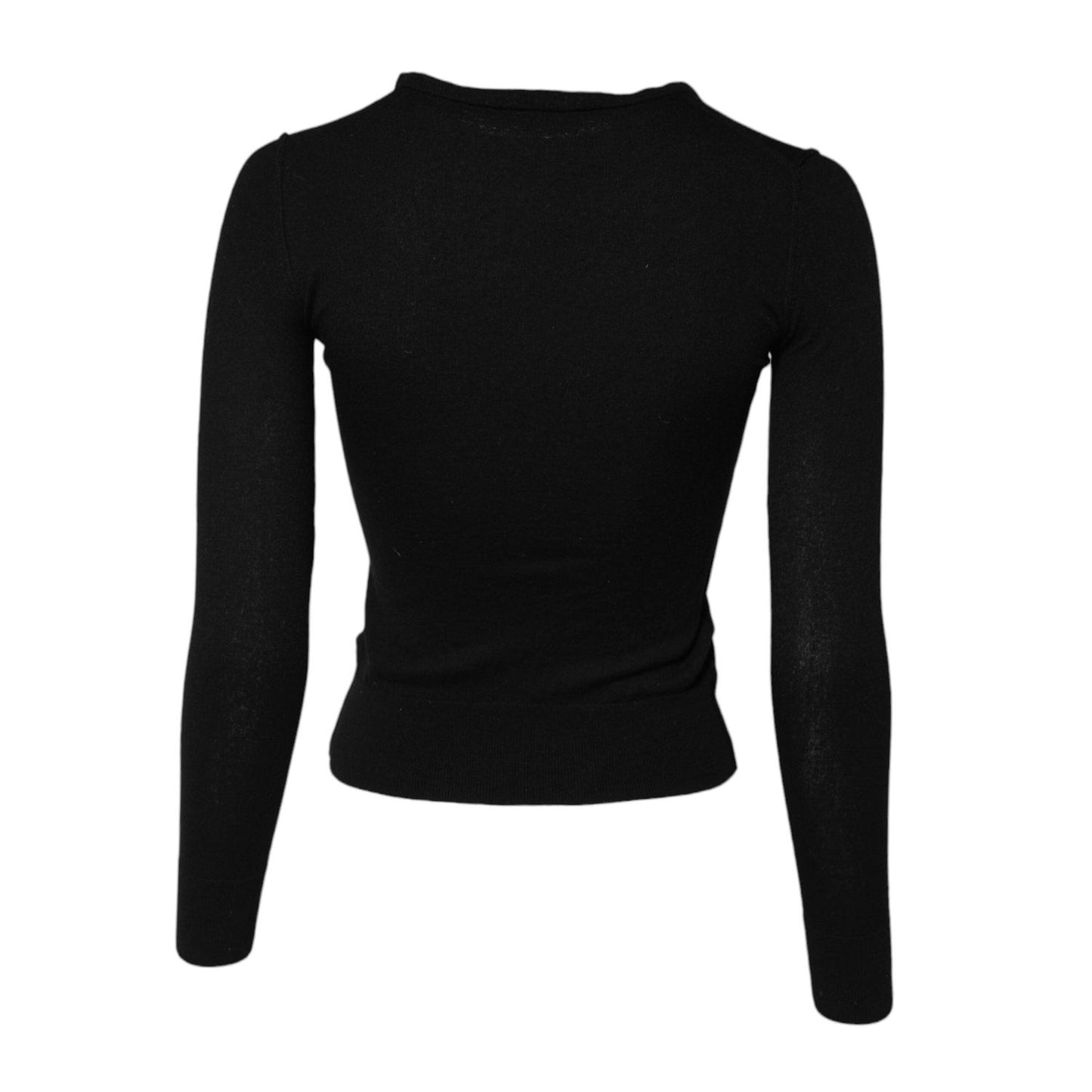 Dolce & Gabbana Black STAFF Round Neck Cardigan Sweater TSH90737-36