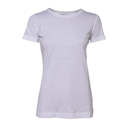 Dolce & Gabbana White Short Sleeves Crew Neck Top T-shirt