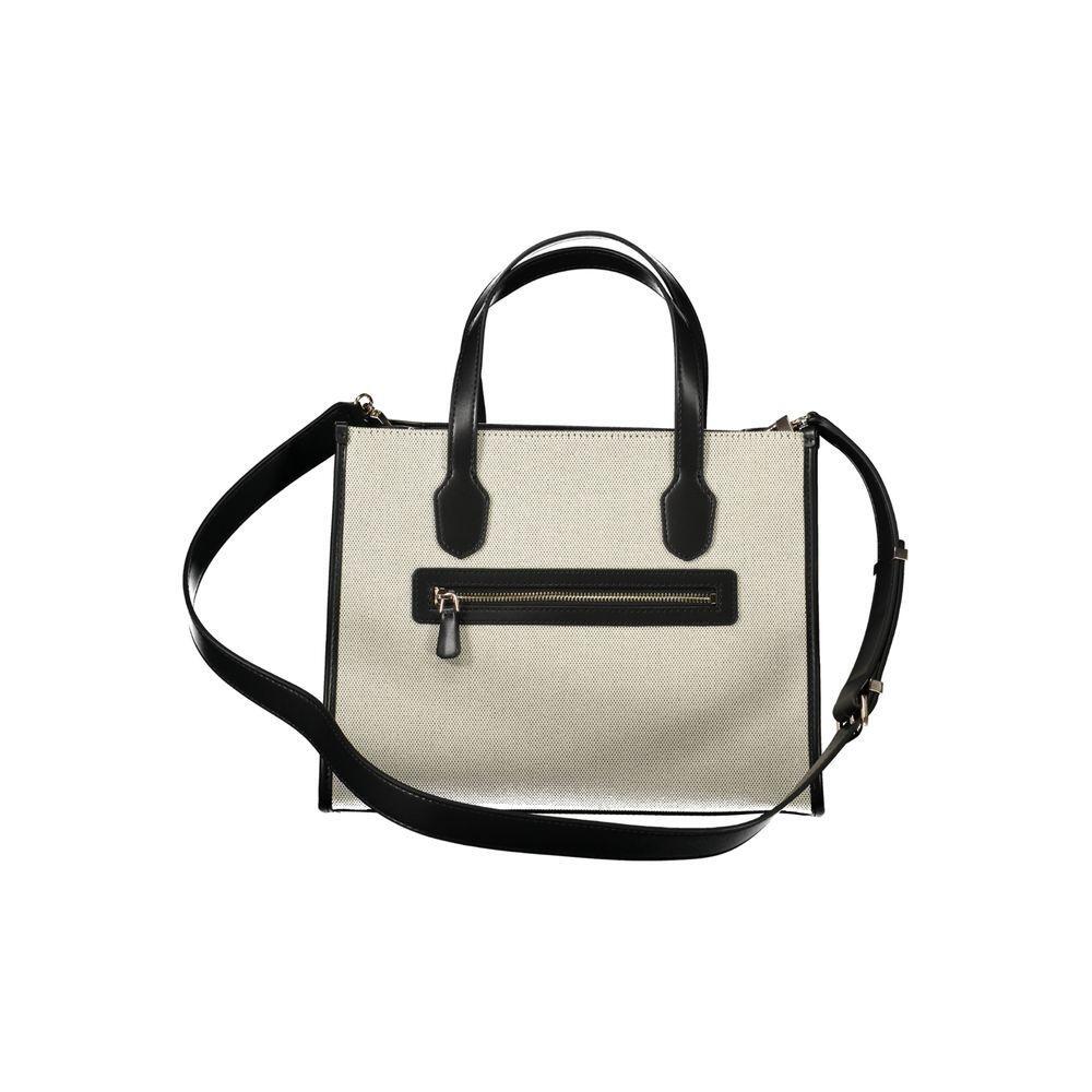 Front view with bag zipped and handles upright.