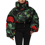 Dolce & Gabbana Multicolor Floral Puffer Coat Full Zip Jacket JKT41501-42