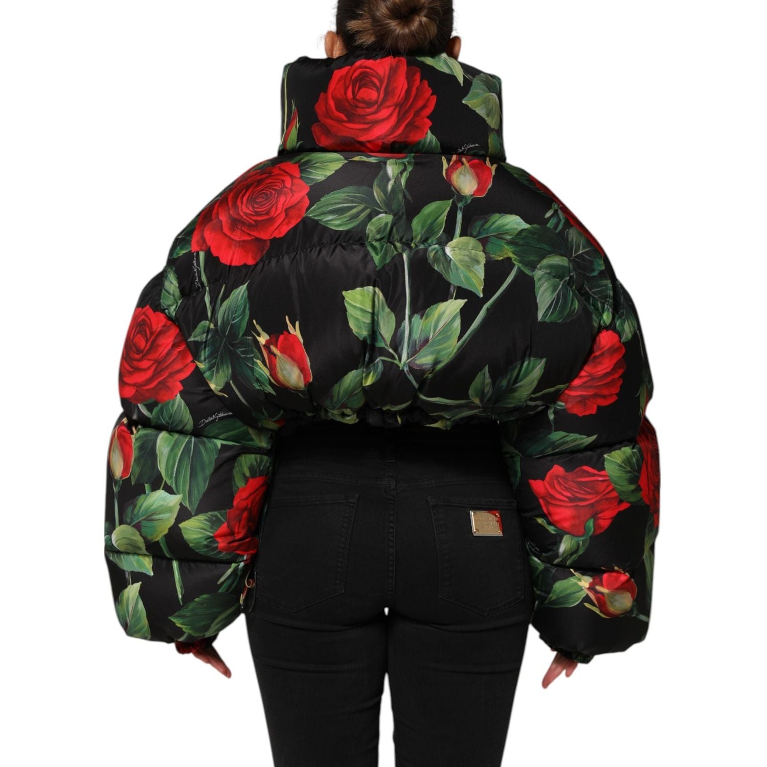 Dolce & Gabbana Multicolor Floral Puffer Coat Full Zip Jacket