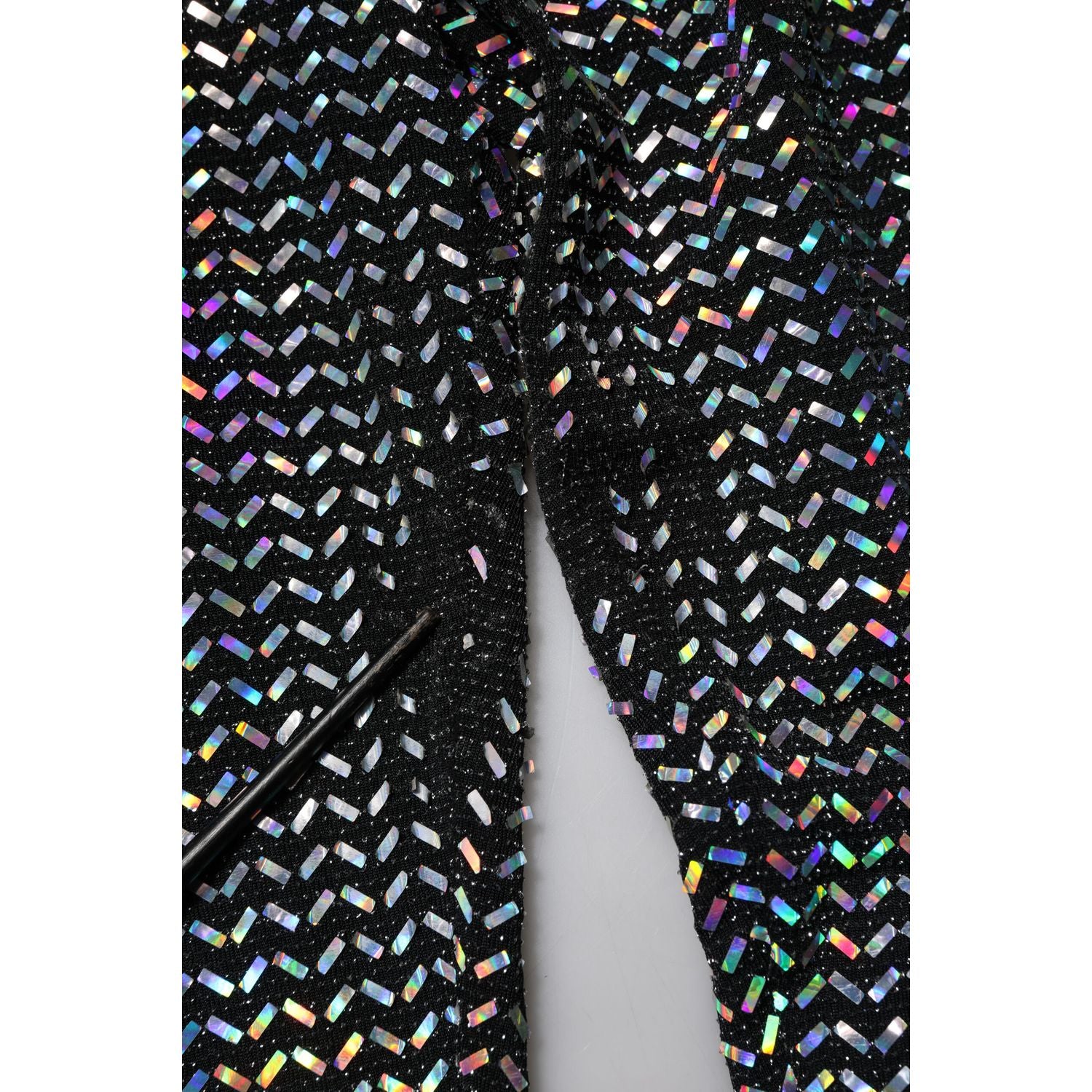 Dolce & Gabbana Multicolor Sequined Leggings Trouser Pants