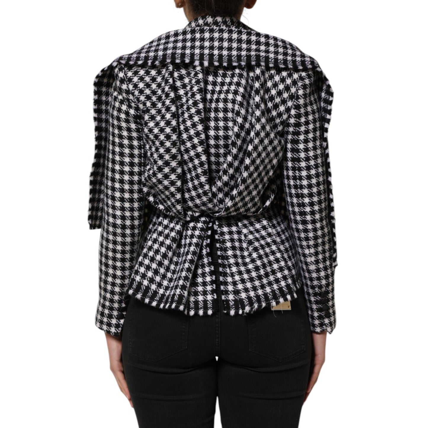 Dolce & Gabbana Multicolor Wool Monochrome Patterned Jacket