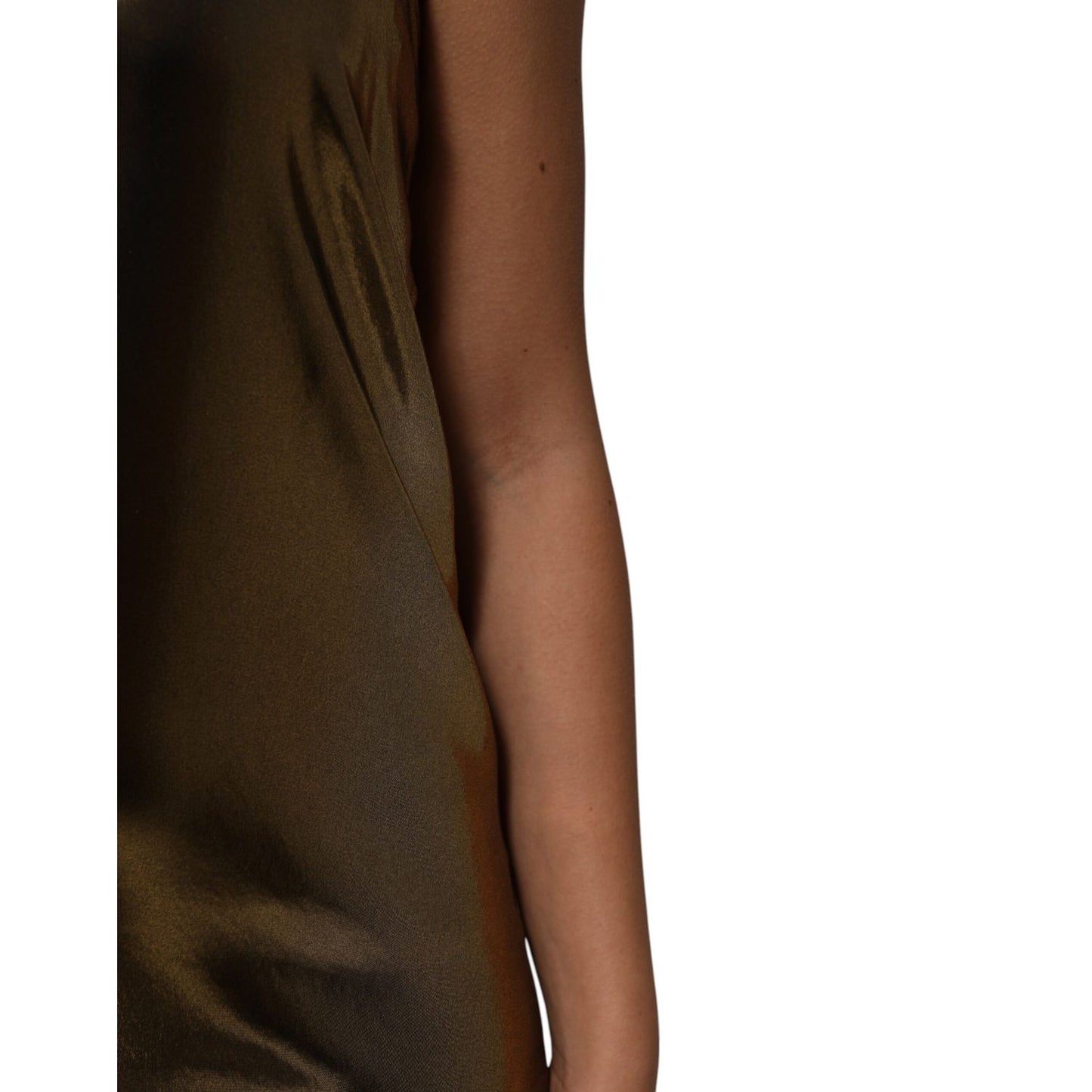 Dolce & Gabbana Metallic Gold Sleeveless A-line Mini Dress