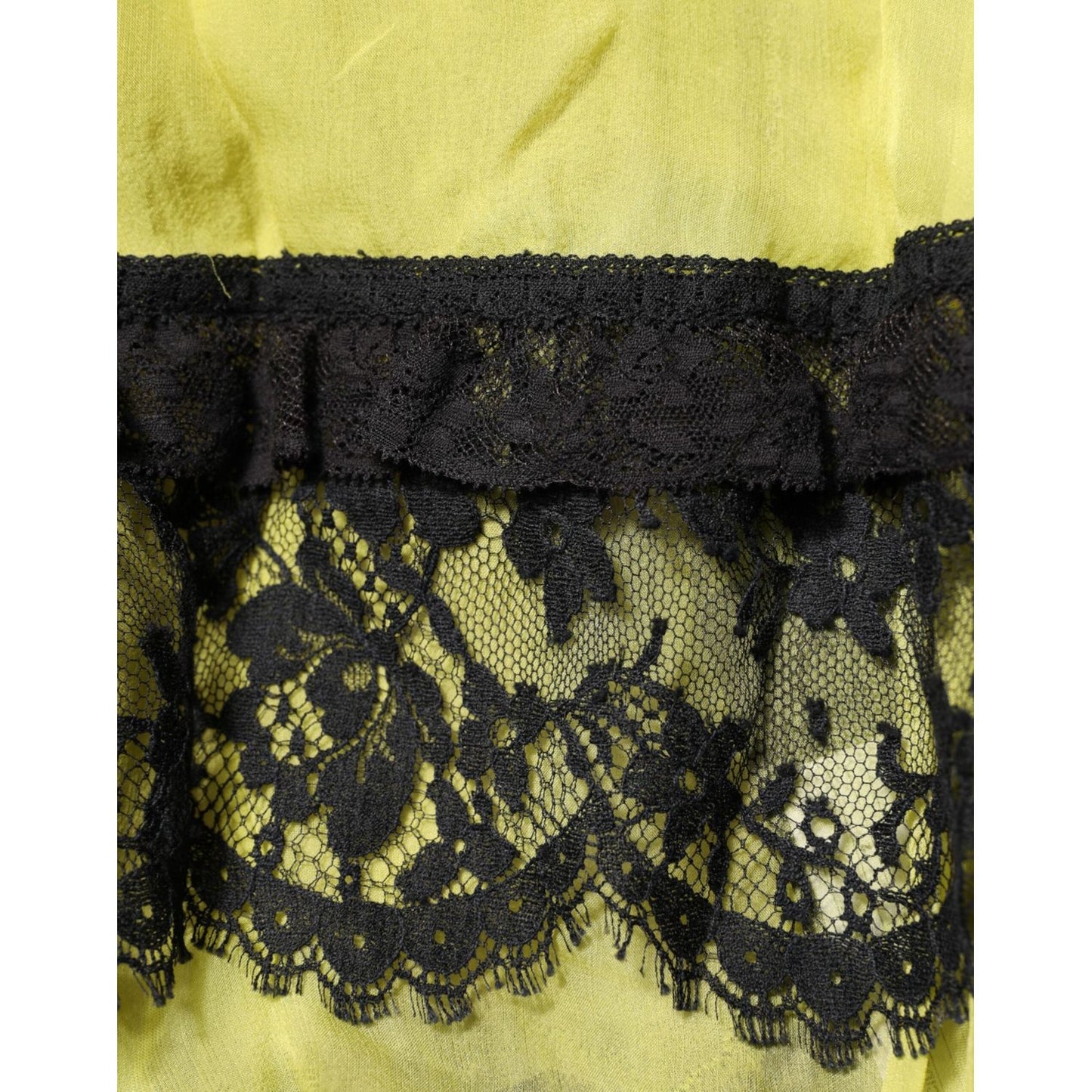Dolce & Gabbana Yellow Black Babydoll Chemise Lingerie Dress DR81835-2