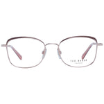 Ted Baker Brown Women Glasses Frame in full-rim stainless steel with demo lenses, size 51-18-135, includes branded case.