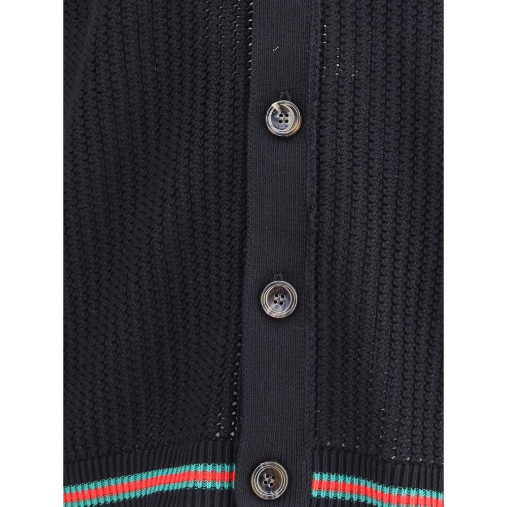 Gucci Black Cotton Cardigan