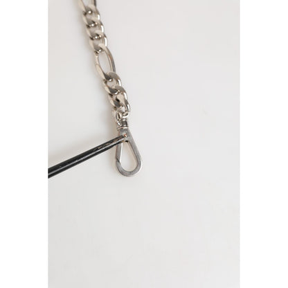 Dolce & Gabbana Silver Tone Brass Chain Lobster Clasp DG Logo Bracelet