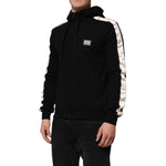 Dolce & Gabbana Black Cotton Plaque Track Cardigan Sweater TSH90631-46