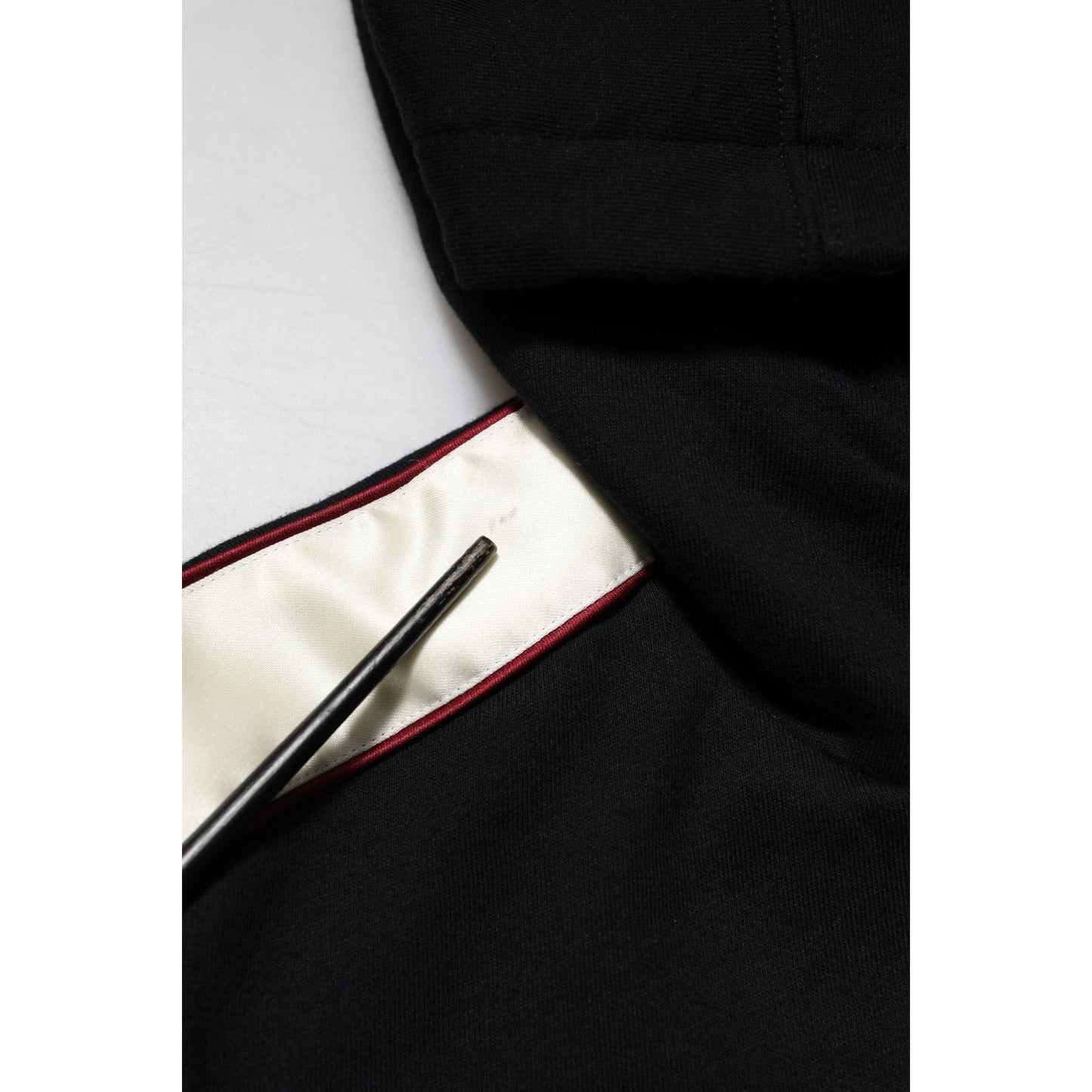 Dolce & Gabbana Black Cotton Plaque Track Cardigan Sweater TSH90631-46