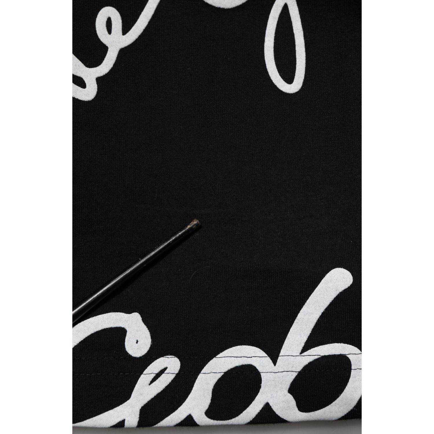 Dolce & Gabbana Black Logo Print Cotton Crew Neck  T-shirt