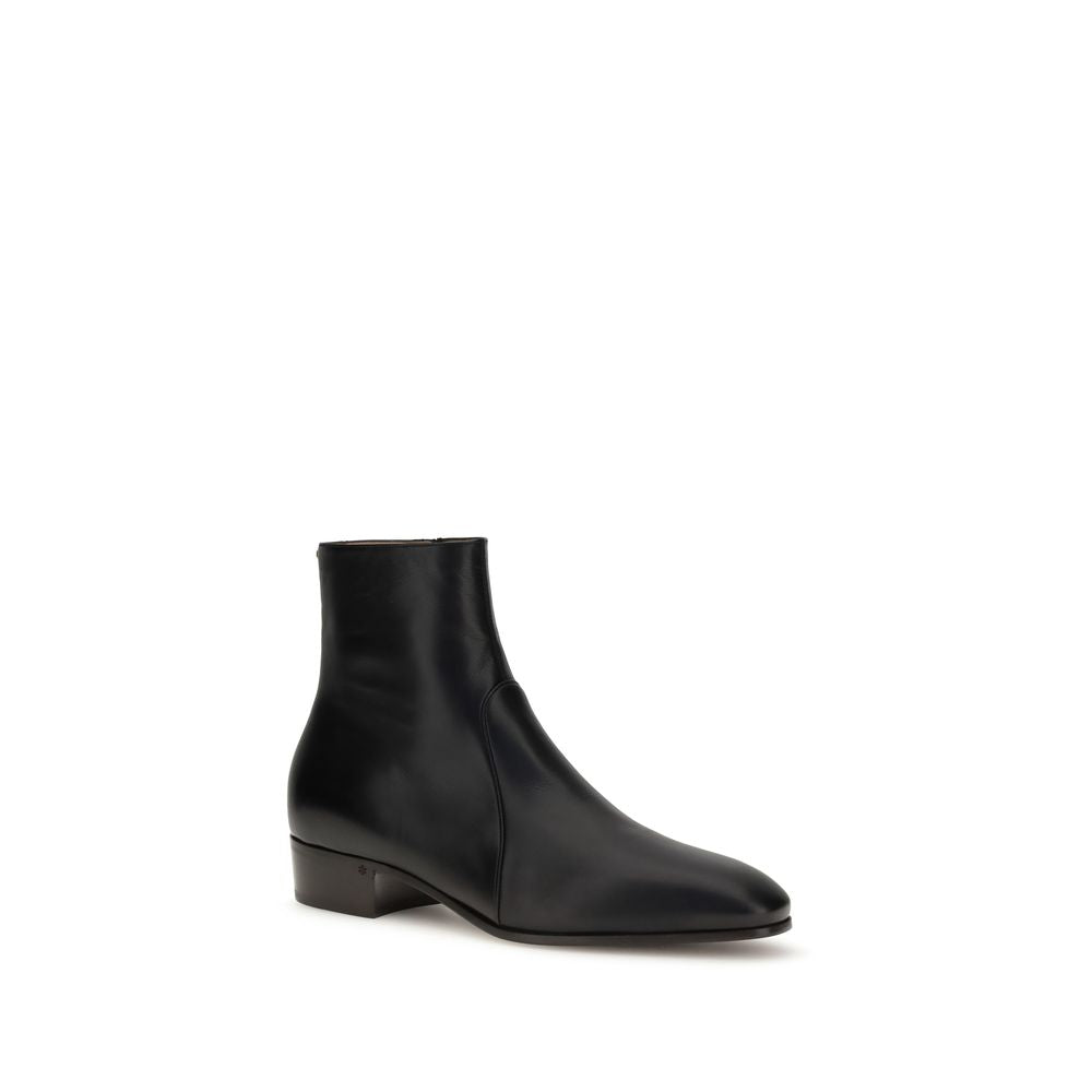 Valentino Garavani Black Goatskin Ankle Boots