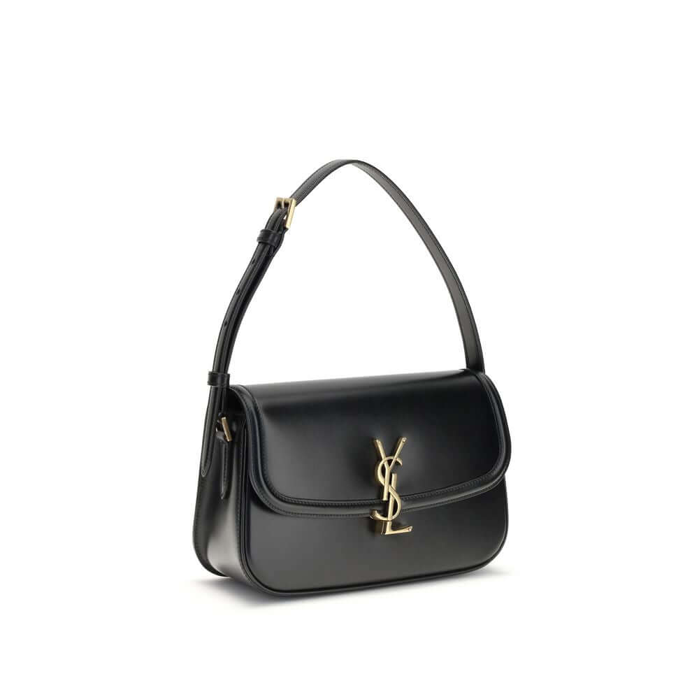 Saint Laurent Black Calf Leather Bos Taurus Shoulder Bag