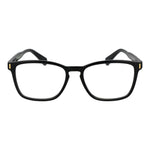 Polaroid Black Unisex Glasses Frame, full-rim rectangle style, polyamide material, demo lenses, size 54-13-145, black color.