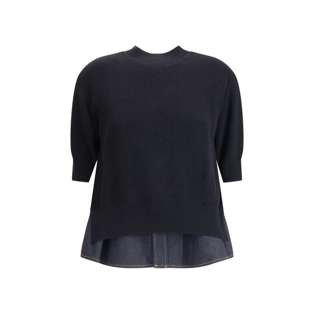 Sacai Denim detail Sweater SA-2507969027-3