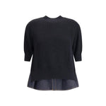 Sacai Denim detail Sweater SA-2507969027-3