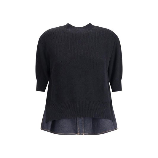 Sacai Denim detail Sweater SA-2507969027-3