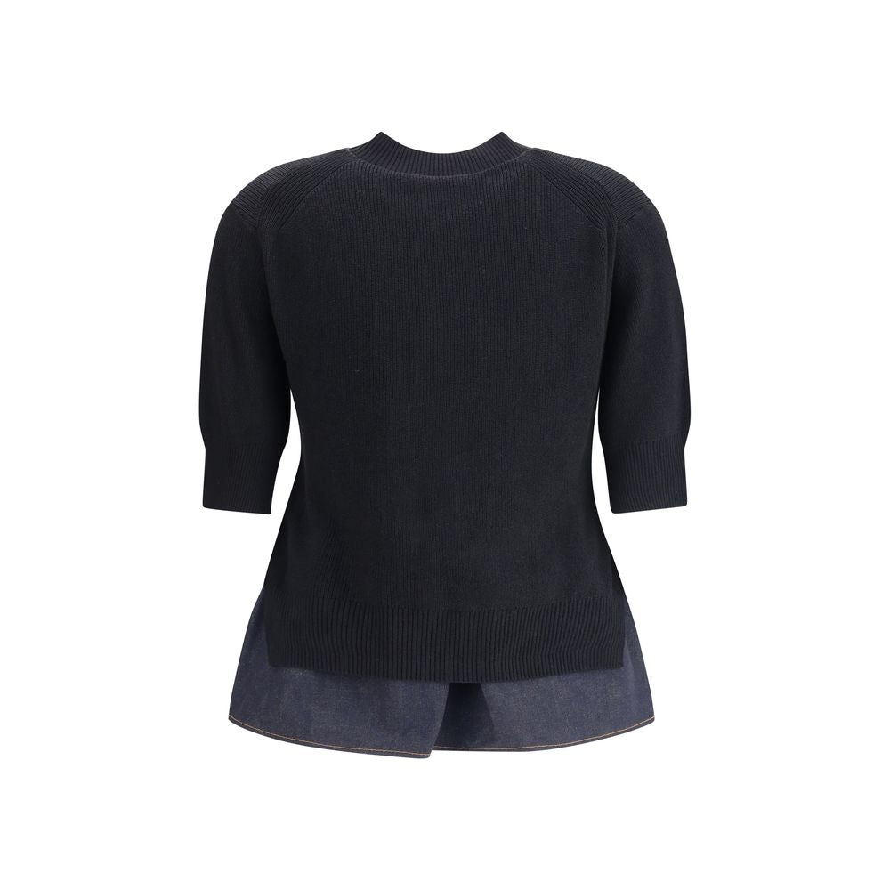 Sacai Denim detail Sweater SA-2507969027-3