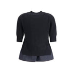 Sacai Denim detail Sweater SA-2507969027-3