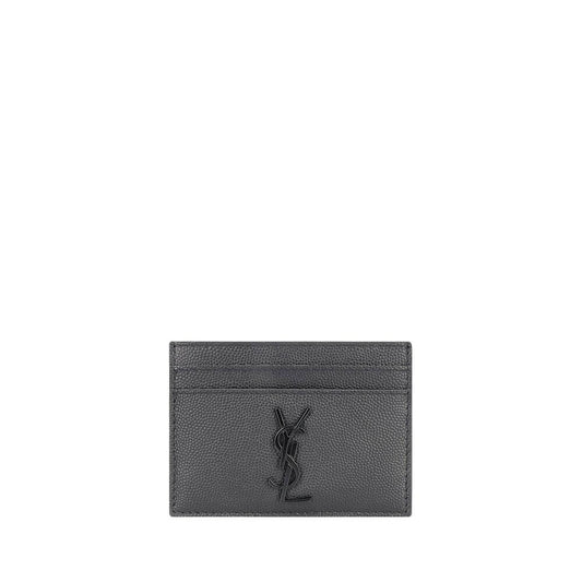 Saint Laurent Gray Calf Leather Bos Taurus Wallet