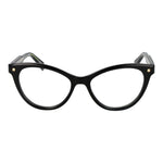 Polaroid Black Women Glasses Frame, full-rim cat eye style in cellulose propionate with demo lenses, size 52-10-145.