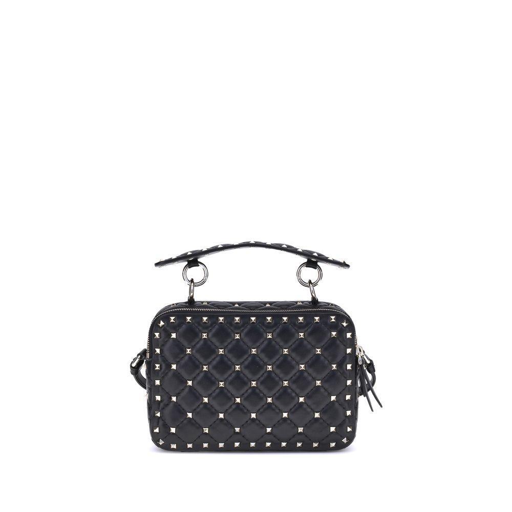 Front view with bag zipped and handles upright.