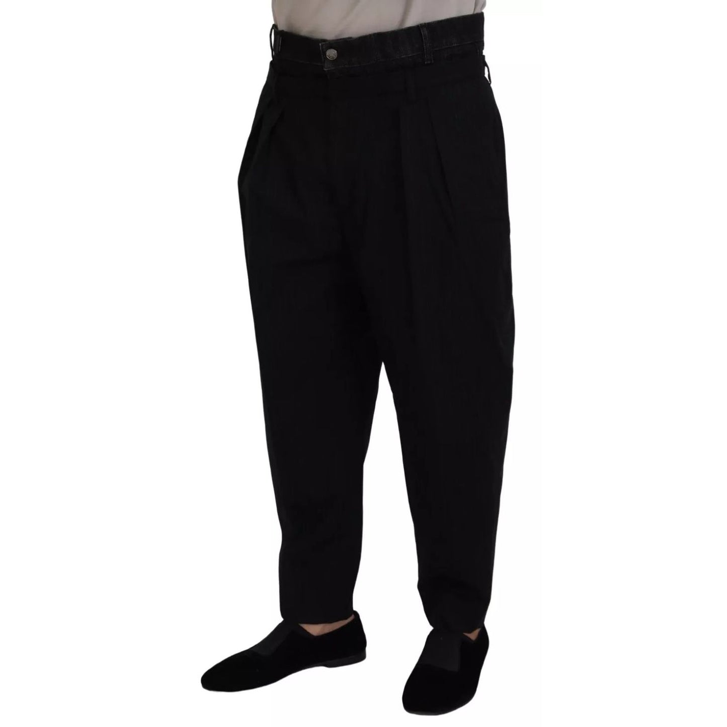 Dolce & Gabbana Black CottonStretch Loose DenimTrouser Jeans