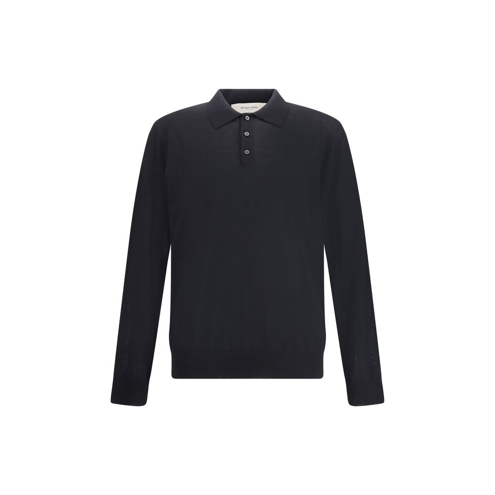 Golden Goose Black Fleece Wool Dress Shirt