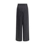 Giorgio Armani Wide-leg silk Pants with strass GI-GW001542ZZ017-IT46|XL