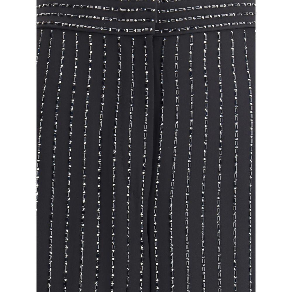 Giorgio Armani Wide-leg silk Pants with strass GI-GW001542ZZ017-IT46|XL
