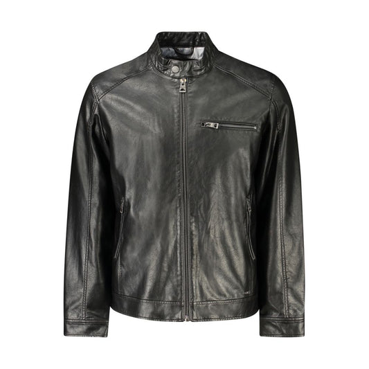 Guess Jeans Black Polyethylene Jacket GU-35202-S