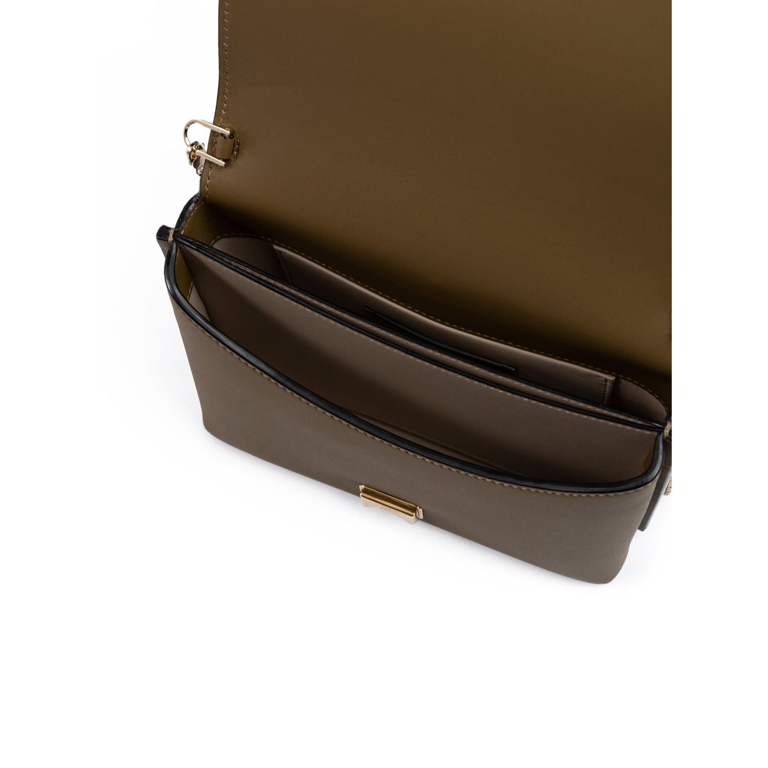 Front view with bag zipped and handles upright.