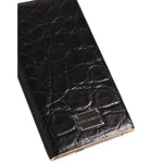 Dolce & Gabbana Black Leather Exotic Skin 3000mAh Power Bank Charger USB stylish and luxurious design.