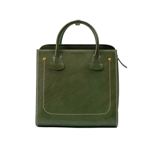 Dsquared² Green Leather Tote Bag DS210825-6