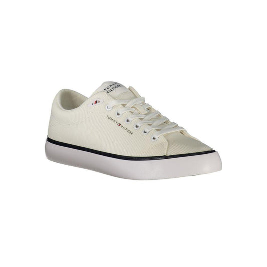 Tommy Hilfiger White Polyester Men Sneaker TO-39404-EU40/US7