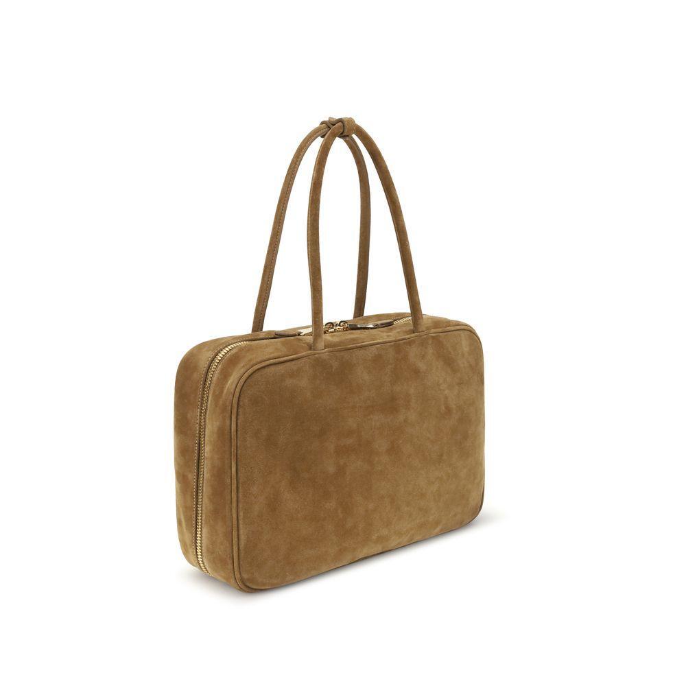 Front view with bag zipped and handles upright.