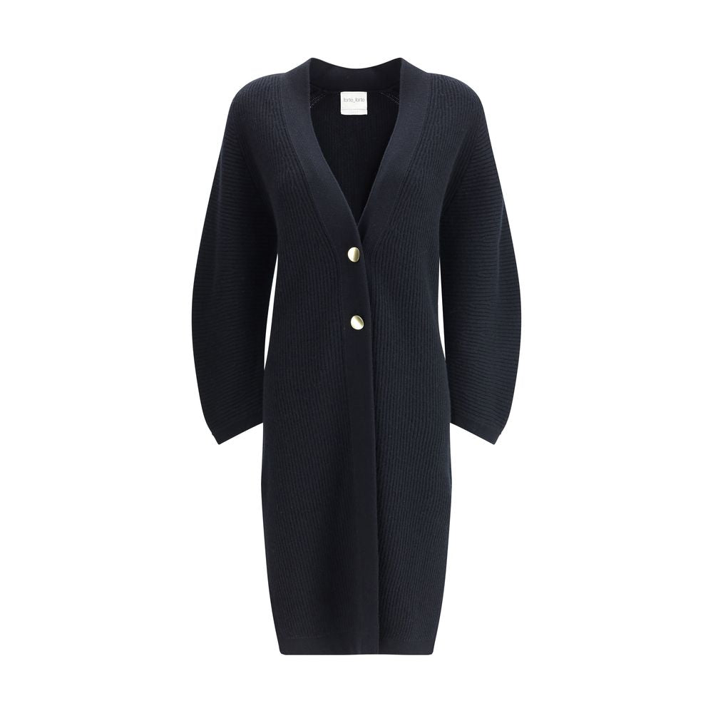 Forte_Forte Long ribbed cashmere Cardigan FO-14145MYCOATF48A8033-0/XS