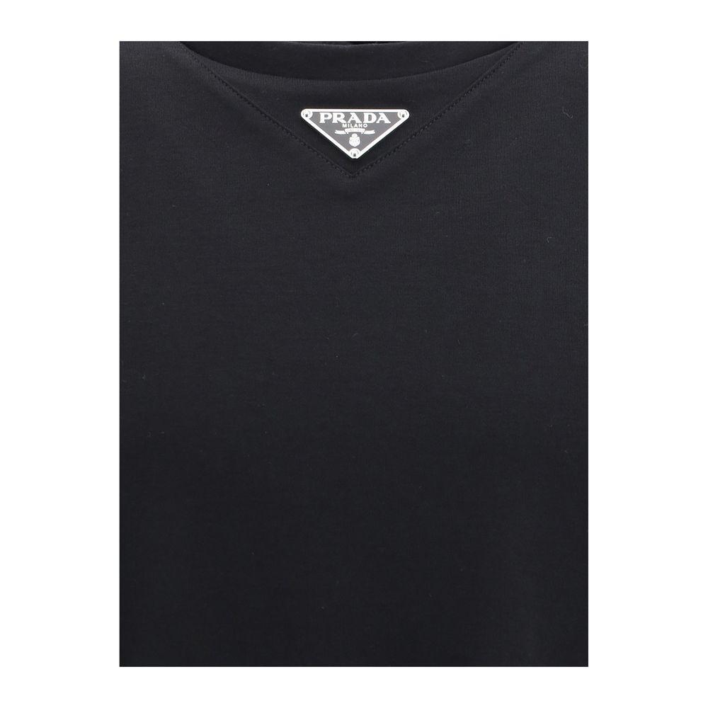 Prada T-Shirt with triangular plaque