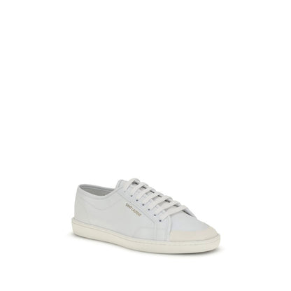 Saint Laurent White Calf Leather Bos Taurus Low Top Sneakers