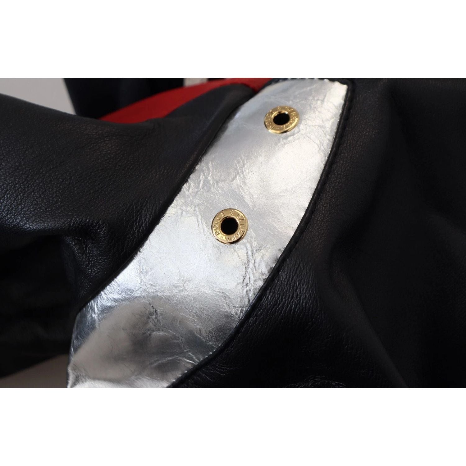 Dolce & Gabbana Black Leather Hooded Blouson Jacket