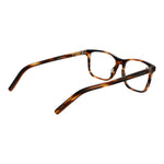 Ermenegildo Zegna Brown Men Glasses Frame, full-rim acetate, rectangular style, demo lenses, size 56-17-145, brown color.